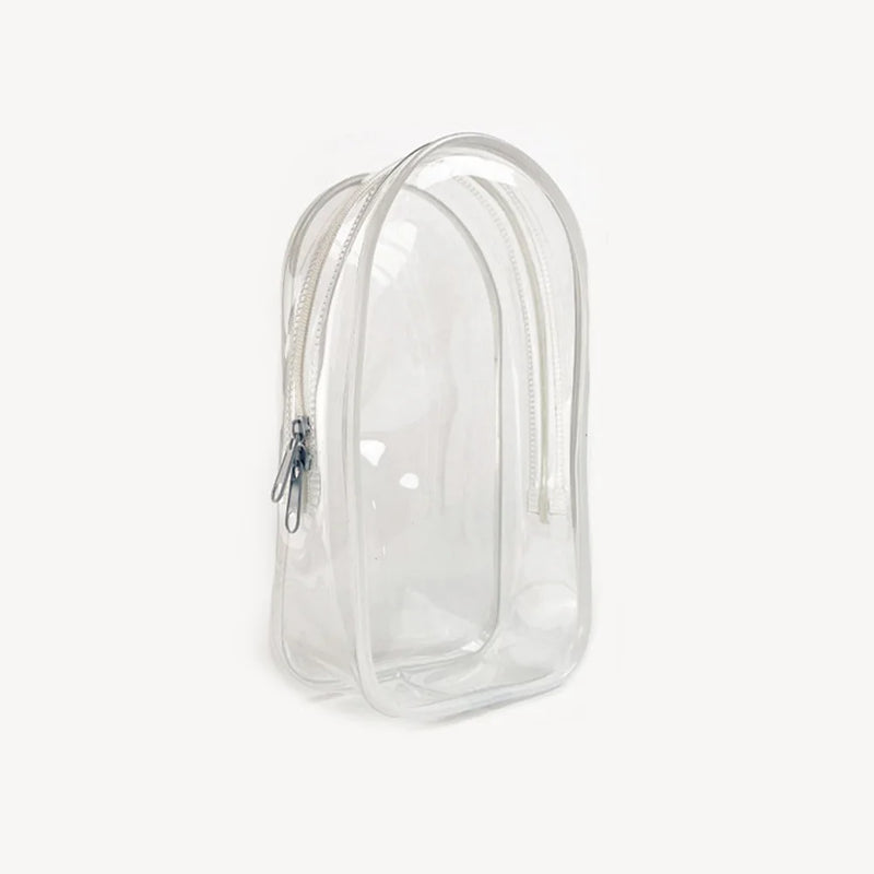 For Labubu v1 v2 / Liila cat Protective Bag Thick Silicone Case PVC Transparent Doll Dustproof Box with Keychain and balls