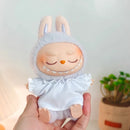 Labubu Doll Clothes & Accessories Denim Skirt With Red Bow Headband Set Trendy Outfits for Labubu Collectibles