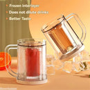 Double Layer Creativity Freezing Beer Mug Sandwich Liquid Refrigerator Frozen Cup Cold Drink Chilled Cups Kitchen Bar Drinkware