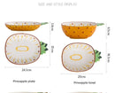 Creative Ceramic Bowl Hand-painted Fruit Modeling Cute Rice Bowl Fruit Salad Plate Pineapple Strawberry Lemon Ceramic tableware