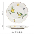 Assiette Questeak en céramique à motif de citron européen, bol, fruits, bonbons, Dim Sum, cuisine occidentale, plats
