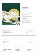 Assiette Questeak en céramique à motif de citron européen, bol, fruits, bonbons, Dim Sum, cuisine occidentale, plats