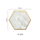 European Natural Marble Golden Stroke Cake Trays Decorative Modern Jewelry Cosmetic Storage Tray Dessert Plate Coffee Coaster