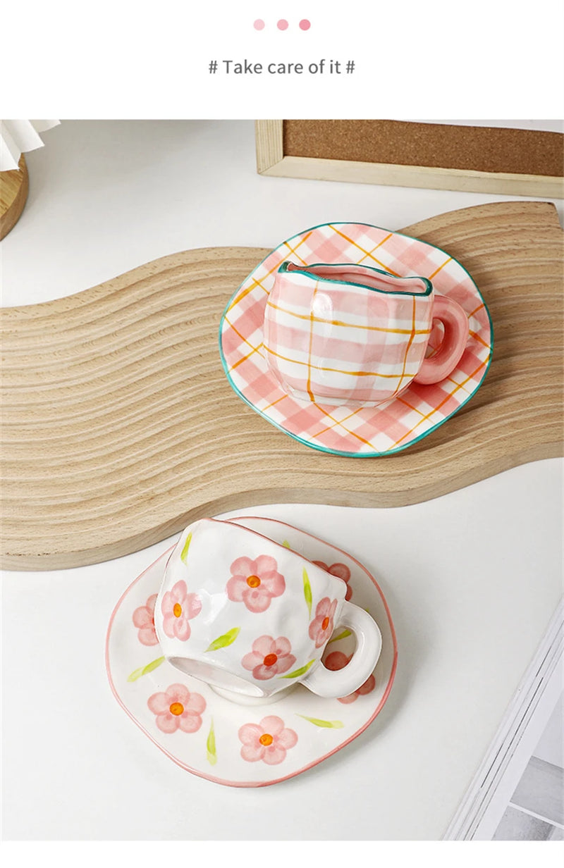 Caneca de Cerâmica Estilo Coreano – Elegância e Delicadeza no Seu Dia a Dia