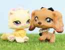 Mini 2pcs Lot Pet Shop Dogs and Cats Collectable With Accessories Best Gift For Kids Toy