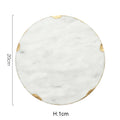 European Natural Marble Golden Stroke Cake Trays Decorative Modern Jewelry Cosmetic Storage Tray Dessert Plate Coffee Coaster