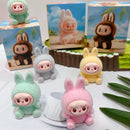 New Labubu Mystery Box Cartoon Flocking Hand-Made Blind Box High-Value Mini Cute Doll Desktop Ornaments Model Children Gifts