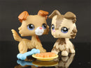 Mini 2pcs Lot Pet Shop Dogs and Cats Collectable With Accessories Best Gift For Kids Toy
