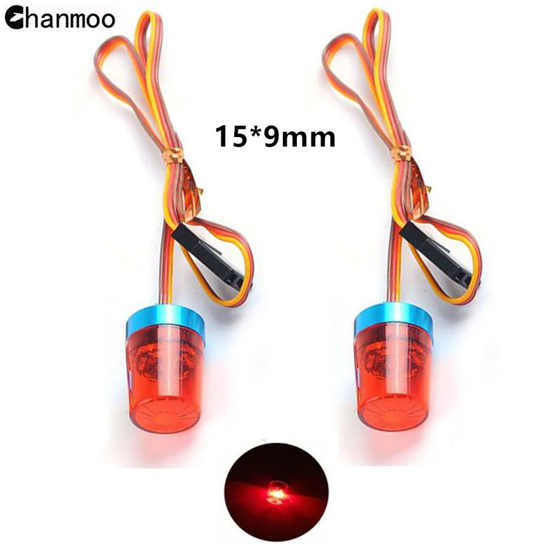 Multi-function Flashing Rotating LED Light Bar Alarming Lamp for 1/14 Tamiya 1/10 RC Crawler Car Engineering Truck Upgrade Parts