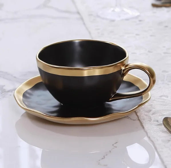 Phnom Penh Ceramic Coffee Cup and Saucer Set Afternoon Tea Cups Breakfast Cups Couple's Water Glasses Milk Tea Cup Milk Mug