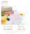 INS Colorful Glass Dessert Bowl Large Capacity Ice Cream Fruits Pudding Bowl Decorative Soup Salad Cake Bowl Party Bar Tableware