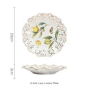 Assiette Questeak en céramique à motif de citron européen, bol, fruits, bonbons, Dim Sum, cuisine occidentale, plats