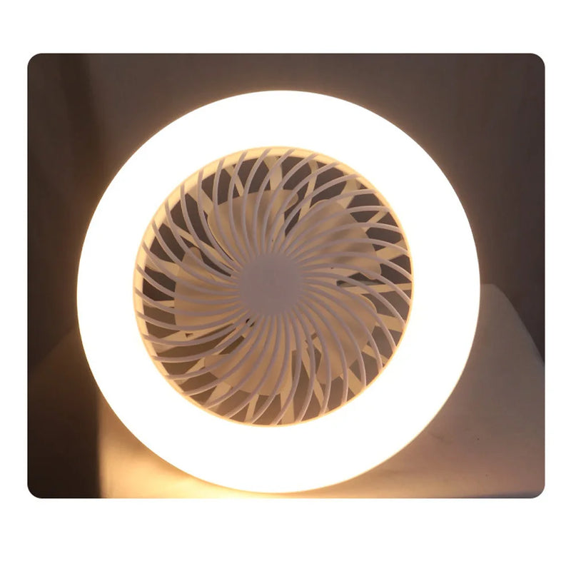 O Rotatable 3-in-1 Ceiling Fan é um ventilador de teto multifuncional que combina iluminação e controle remoto. Ele usa uma base de lâmpada E27, o que significa que pode ser instalado como uma lâmpada comum.