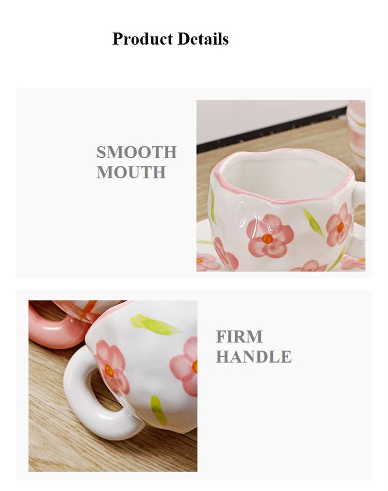 Caneca de Cerâmica Estilo Coreano – Elegância e Delicadeza no Seu Dia a Dia
