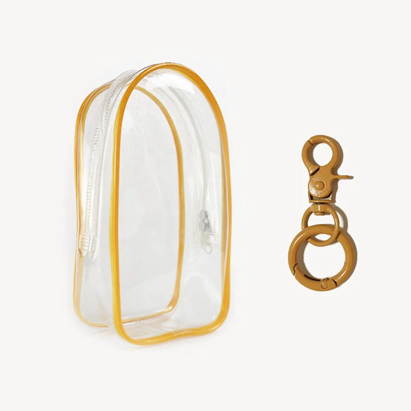 For Labubu v1 v2 / Liila cat Protective Bag Thick Silicone Case PVC Transparent Doll Dustproof Box with Keychain and balls