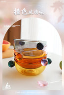 INS Colorful Glass Dessert Bowl Large Capacity Ice Cream Fruits Pudding Bowl Decorative Soup Salad Cake Bowl Party Bar Tableware