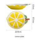 Creative Ceramic Bowl Hand-painted Fruit Modeling Cute Rice Bowl Fruit Salad Plate Pineapple Strawberry Lemon Ceramic tableware