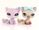 Mini 2pcs Lot Pet Shop Dogs and Cats Collectable With Accessories Best Gift For Kids Toy