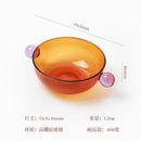 INS Colorful Glass Dessert Bowl Large Capacity Ice Cream Fruits Pudding Bowl Decorative Soup Salad Cake Bowl Party Bar Tableware