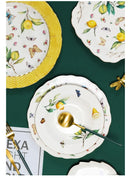 Assiette Questeak en céramique à motif de citron européen, bol, fruits, bonbons, Dim Sum, cuisine occidentale, plats