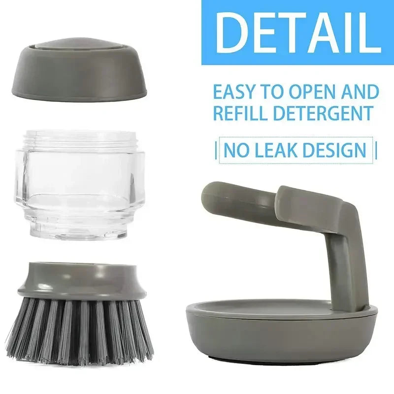 Dishwashing Brush Soap Dispenser Household Kitchen Cleaning Brush With Holder Hot Sale