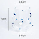 Colorful Stones Dots Glass Cup High Borosilicate Glass Transparent Drink Water Cup  Milk Coffee  Juice  Glass