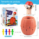Mini Brinquedo Barco Pirata Engraçado – Jogo da Sorte com Barril Saltitante
