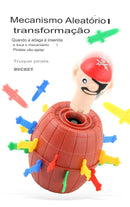 Mini Brinquedo Barco Pirata Engraçado – Jogo da Sorte com Barril Saltitante