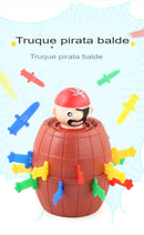 Mini Brinquedo Barco Pirata Engraçado – Jogo da Sorte com Barril Saltitante